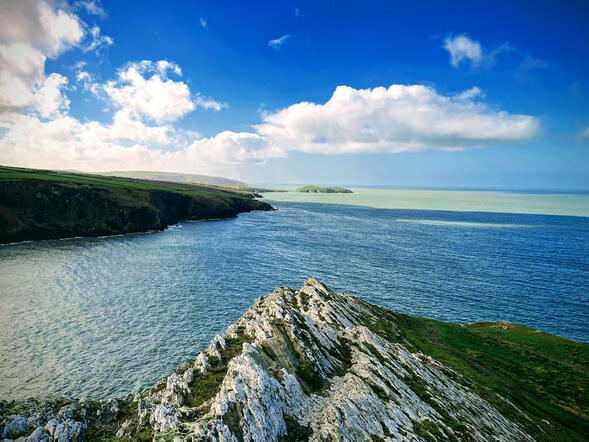 Cardigan Island from Mwnt Cardigan Island from Mwnt